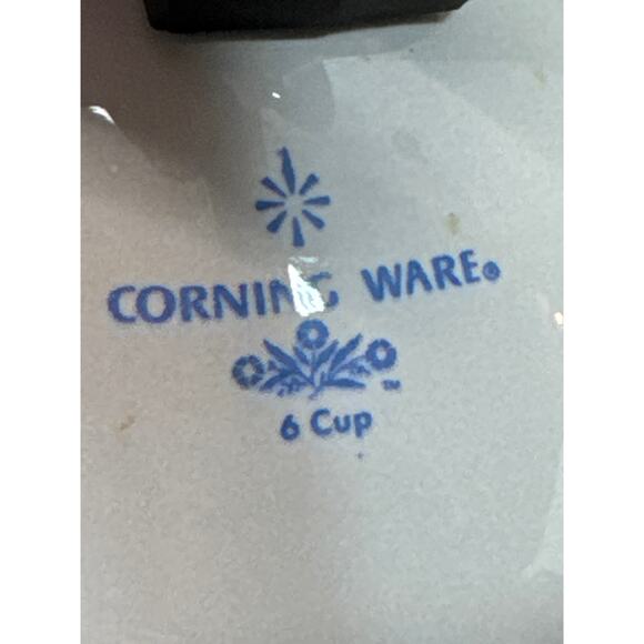 Corning Ware Blue Cornflower 6 Cup Coffee Tea Pot w/ Metal Lid Vintage - Picture 3 of 5